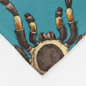 Tarantula op blauw fleece deken (Hoek)