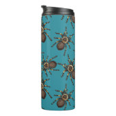 Tarantula op blauw thermosbeker (Geroteerd rechts)