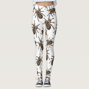 Tarantula op wit leggings