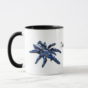 Tarantula, tarantul-mania, grote blauwe spin mok