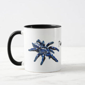 Tarantula, tarantul-mania, grote blauwe spin mok