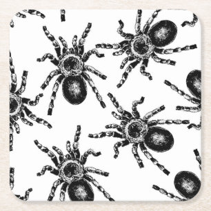 Tarantula Vierkante Kartonnen Onderzetter