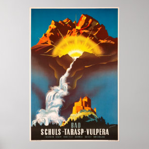 Tarasp,Zwitserland,Reisposter Poster