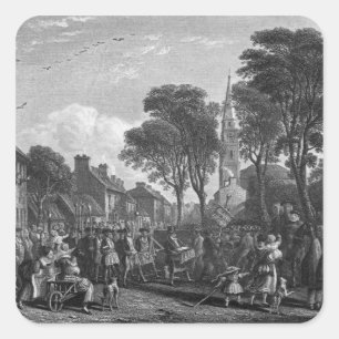 Tarbolton, Procession of St. James' Lodge, 1846 Vierkante Sticker