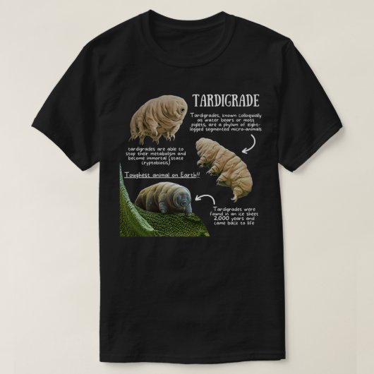 Tardigrade Fun Facts T-shirt (Design voorkant)