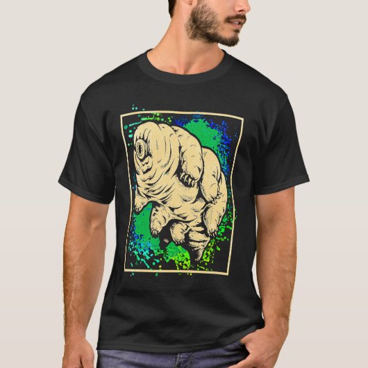 Tardigrade Water Bear Moss Piglet Micro Animal Col T-shirt (Voorkant)