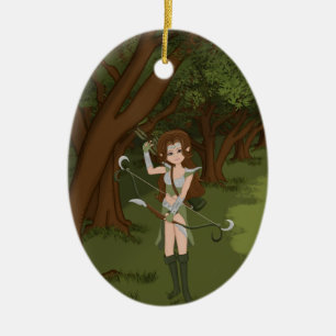 Taren de Archer Warrior Elf Girl Ornament