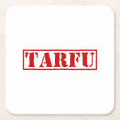 TARFU VIERKANTE KARTONNEN ONDERZETTER (Voorkant)