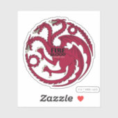 Targaryen Sigil - Brand en bloed Sticker (Vel)