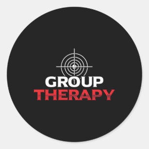 Target Shooting Pistool Enthusiast Therapy Ronde Sticker