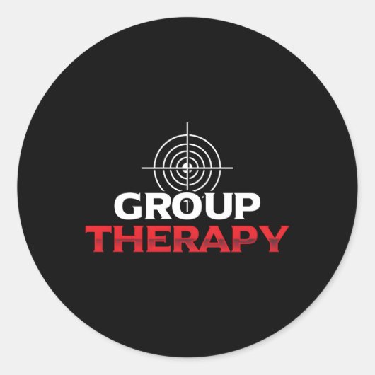 Target Shooting Pistool Enthusiast Therapy Ronde Sticker (Voorkant)