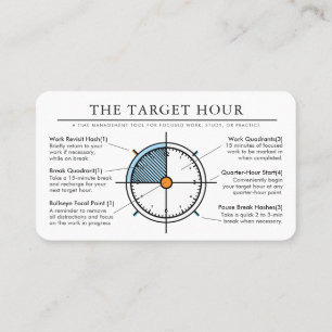 Target Uur Focus Tool Werk Studie Oefening Visitekaartje