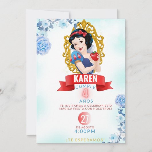 Targeta digital de blanca nieves  kaart (Voorkant)