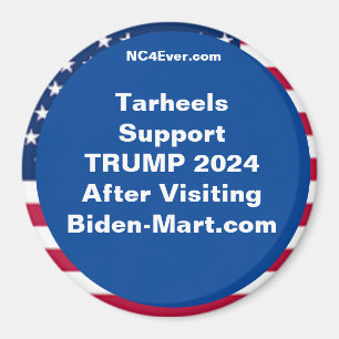 Tarheels Steun TRUMP 2024 na Koelkast Magneet