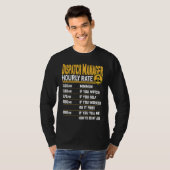 Tarief per uur verzendmanager Dispatcher Verzendin T-shirt (Voorkant volledig)