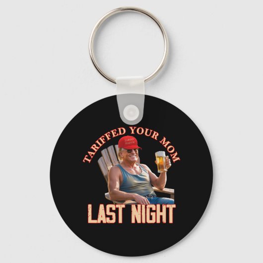 Tarief Uw Mama Grappig Tarief Papa Trump Meme Sleutelhanger (Voorkant)