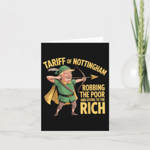 Tarief van Nottingham - Grappig anti Trump tarief Kaart