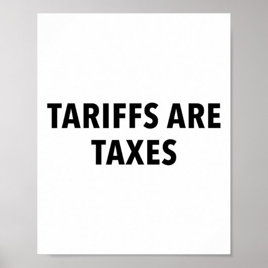 Tariefheffing is belasting poster (Voorkant)