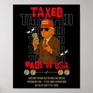 Tariefpapa Grappig Trump-ontwerp - Politieke meme Poster