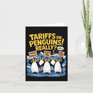 Tariefpinguïns Flippers Up Heard Eiland Grappige R Kaart