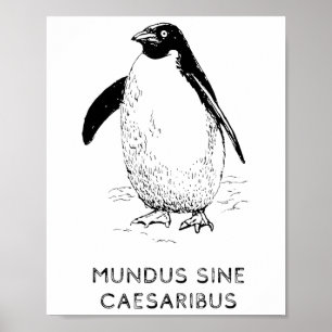 Tarieven op pinguïns hoorden eiland grappig Trump Poster