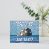 Tarieven zijn belastingen in de handelsoorlog briefkaart (Staand voorkant)