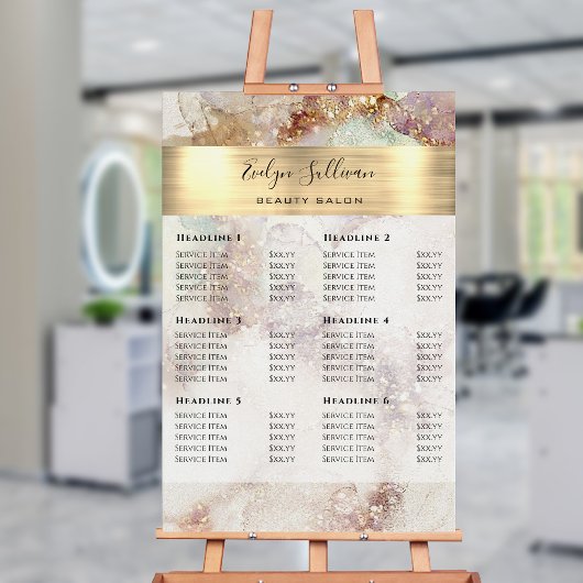 Tarif Aquarelle et Gold Foil