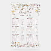 Tarif fleur sauvage (Recto)