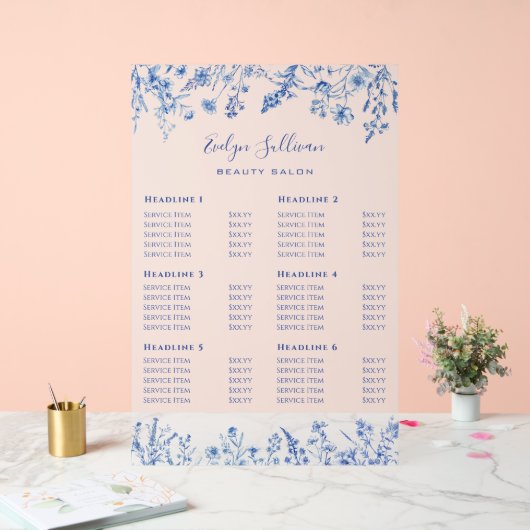 Tarif Fleur sauvage bleu français (Mariage)