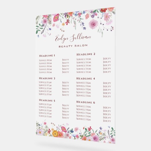 Tarif Fleur sauvage frais (Angle)