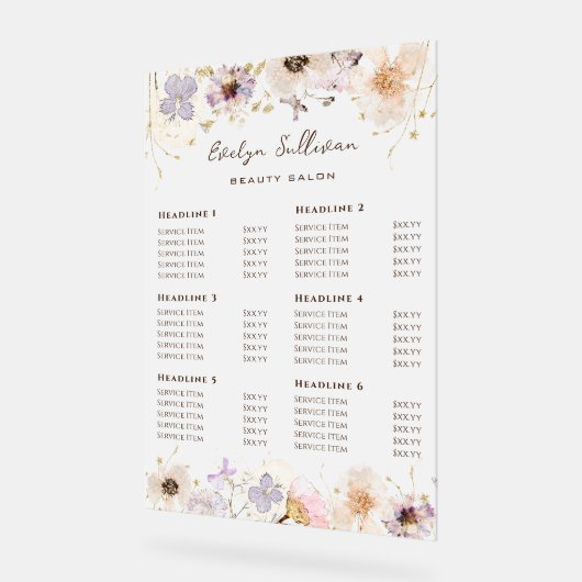 Tarif Fleurs séchées (Angle)