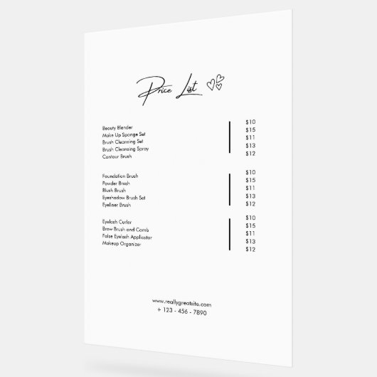 Tarif Modèle, Tarif Petite Entreprise (Angle)