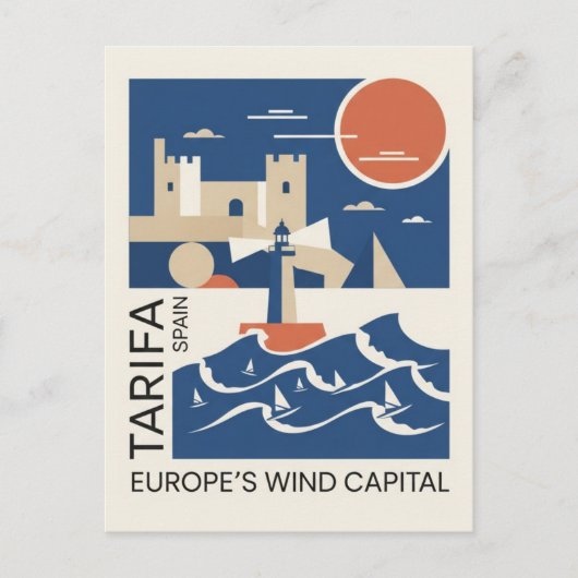 Tarifa Spanje Reizen Briefkaart (Voorkant)