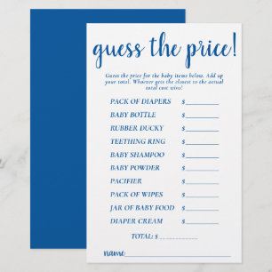 Tarifs d'devis simples Carte de jeu de douche bl