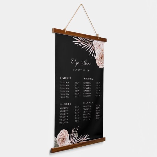 Tarifs rose tropicaux accrochés à la tapisserie (Angulaire)