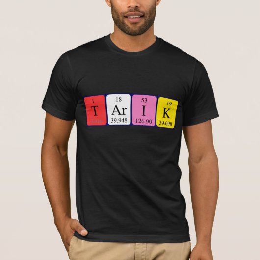 Tarik periodiek table name shirt (Voorkant)