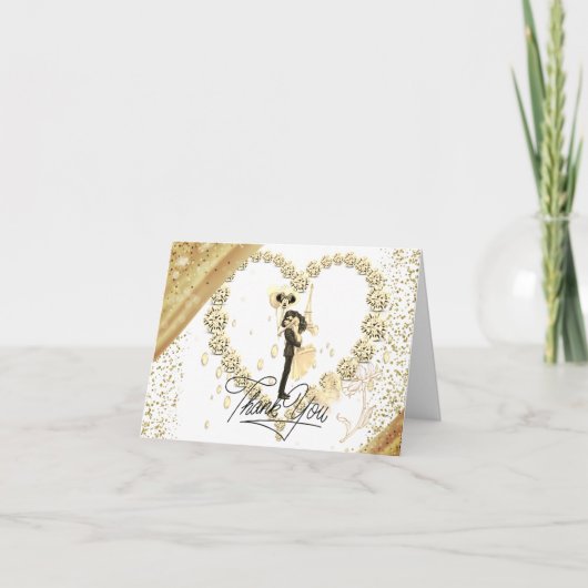 Tarjeta con agradecimiento con corazón bedankkaart (Voorkant)