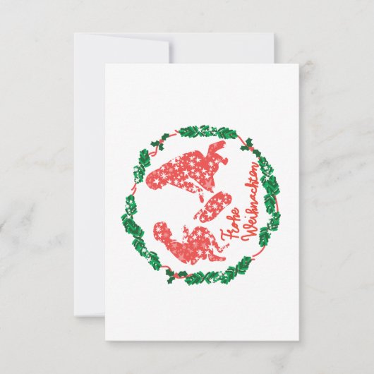 Tarjeta con sobre de la corona navideña (Voorkant)