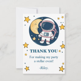 Tarjeta De Agradecimiento Cumpleaños Astronauta  Bedankkaart