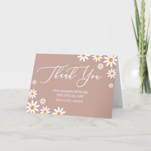 Tarjeta De Agradecimiento Thank yoy card boho Dais Bedankkaart (Voorkant)