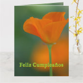 Tarjeta - de Engelse Kleur van Lux van Feliz Kaart (Gele Bloem)