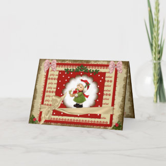 Tarjeta de felicitación Navidad estilo scrap Feestdagen Kaart