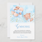 Tarjeta de Gracias Bautizo Español Carte de remerc (Devant)