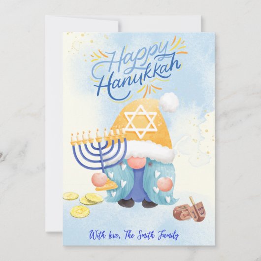 Tarjeta de Hanukkah Feestdagenkaart (Voorkant)