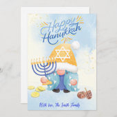 Tarjeta de Hanukkah Feestdagenkaart (Voorkant / Achterkant)