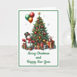 Tarjeta de Navidad con imagen de árbol de Navidad Kaart
