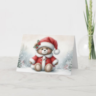 Tarjeta de Navidad con imagen de osito de Navidad Kaart