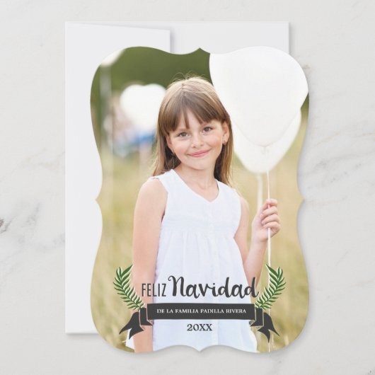 Tarjeta DE Navidad Elegante Feestdagenkaart (Voorkant)