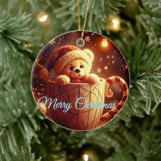 Tarjeta de Navidad Keramisch Ornament (Boom)