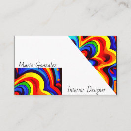 tarjeta de visita elegante tricolor visitekaartje